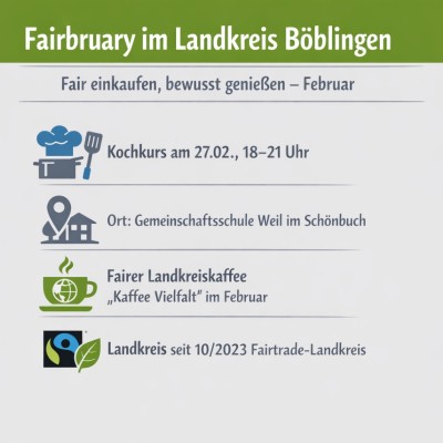 Fairbruary: VHS-Kochkurs und Aktionen im Landkreis Böblingen